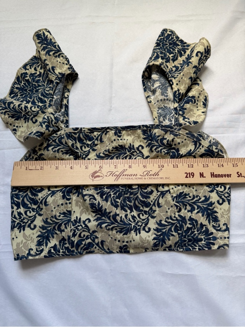 90s Style Blue Floral Corset Crop Top Festival Boho Medium - Picture 9 of 11